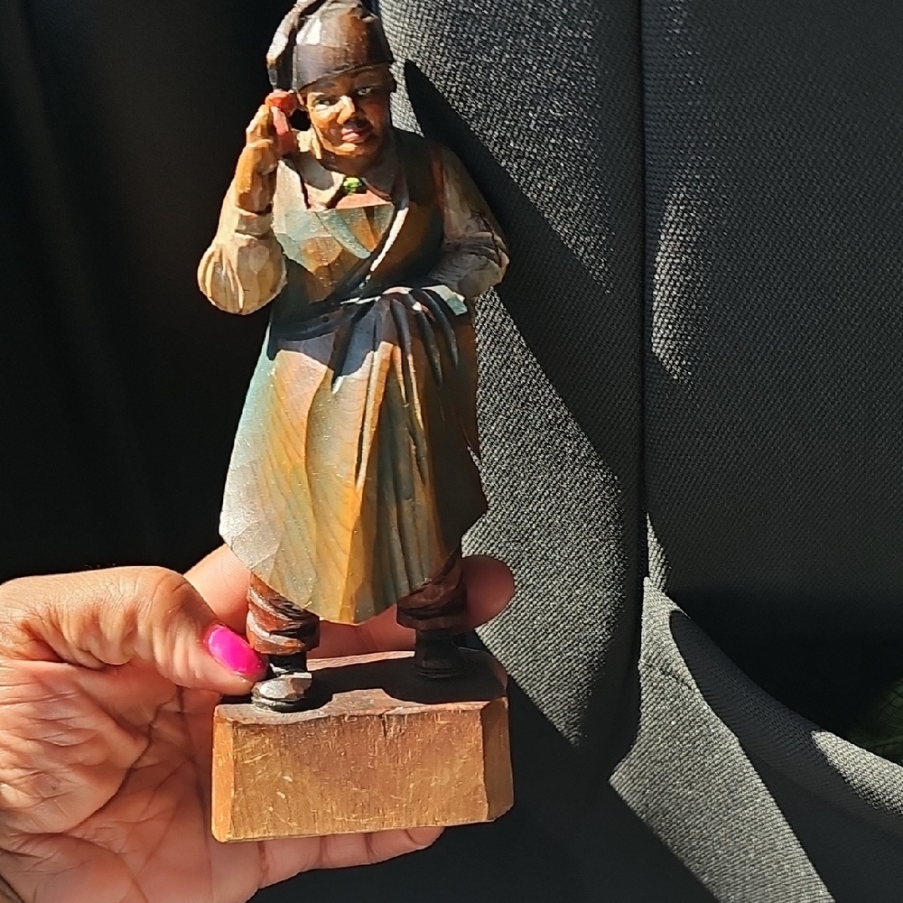 Handcrafted Wooden Figurine - Multicolor